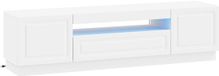 vidaXL LED tv-meubel Wit Bewerkt hout