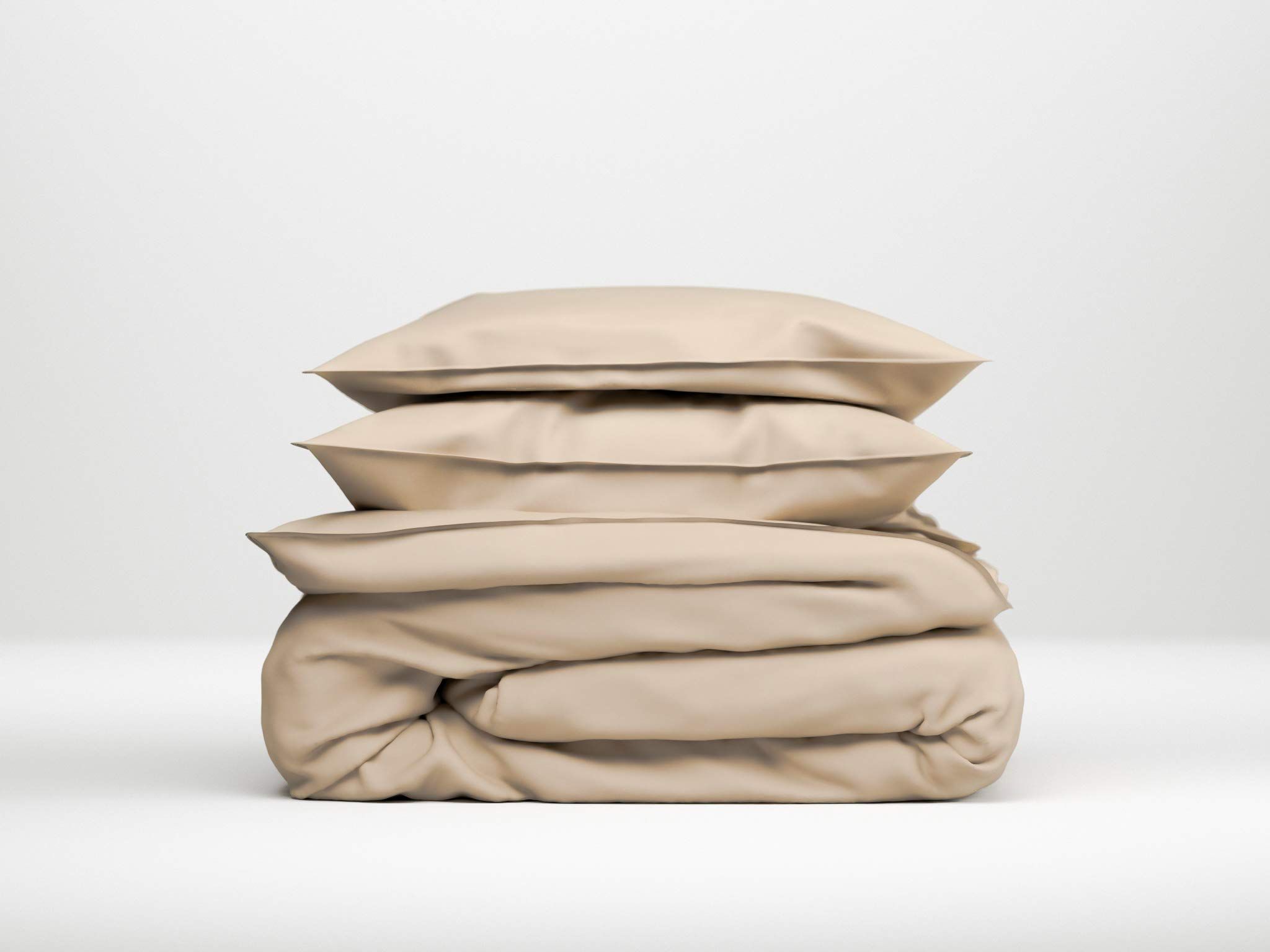 Zo!Home ZoHome Satinado Dekbedovertrek - Tweepersoons - 200x200/220 cm - Forest Sand