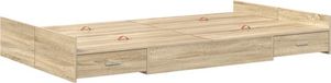 vidaXL Cadre de lit de rangement Chêne Sonoma 120 x 190 cm