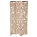 Atmosphera Luxe Paravent Jungle Palms avec 3 panneaux - beige - mdf - 105 x 165 cm