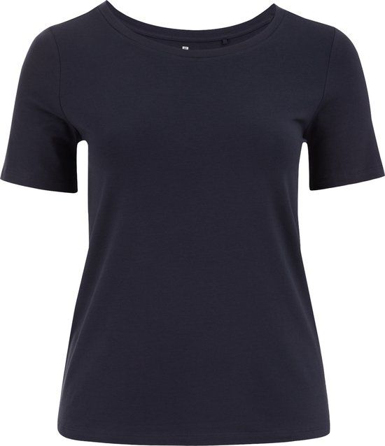WE Fashion Dames T-shirt - Curve - Donkerblauw - 5XL