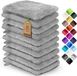 NatureMark Badstof washandjes, 10 stuks, 15 x 21 cm, 100% katoen, zilvergrijs