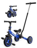 Tricycle 7-en-1 pour enfants, avec selle réglable en hauteur, pliable, de couleur bleue