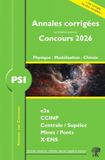 Physique, Modélisation, Chimie PSI: Annales des Concours
