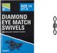 Preston Diamond Eye Match Swivels (20 pcs)