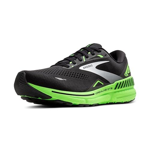 Brooks Adrenaline GTS 23 Sneakers - Heren - Zwart/Groen/Wit - Maat 47.5 EU