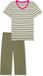 Schiesser Dames Pyjama Korte Mouw Casual Essentials Katoen Capri Groen Maat 38