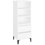 vidaXL Hoge kast 40x36x110 cm bewerkt hout wit