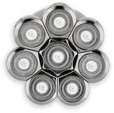 Ufesa Spin Flex Tête de rasoir – 8 têtes rotatives – Tête de rasage flexible – Humide et rasage à sec – 90 min d'autonomie – USB-C
