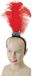 Bristol Novelty Ltd Bristol Novelty Flapper Headband With 3 Feathers (Red)