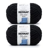 Bernat Blanket Extra zwart-garen, verpakking van 2 stuks van 300 g, polyester, 7 jumbo, breien/haken