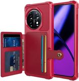 Selected by GSMpunt.nl Portemonnee Hoesje Geschikt voor de OnePlus 11 - Back Cover met Pasjeshouder - Rood