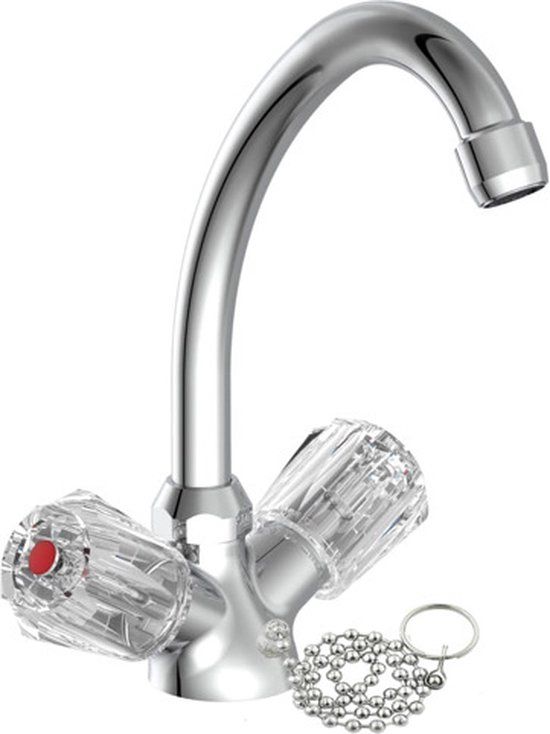SCHÜTTE Savino Wastafelkraan - Mengkraan - Chroom - 37210