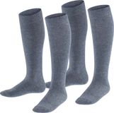 Esprit Foot Logo 2-Pack kniekousen kinderen grijs - maat 23-26