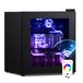 HCK 48L Cyberpunk Bierkoelkast met Moderne RGB Verlichting, Mini Koelkast met Glazen Deur, Dranken Koelkast Gaming Koelkasten, 0-15°C Regeling, voor Slaapkamers, Gaming Room, Feesten, Zwart