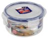 Icecat Boîte de rangement ronde - Hermétique - 300 ml - Transparent et bleu - Sans BPA