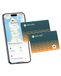 NOVOO Apple Find My Tracker-kaart, portemonnee, 2 stuks, ultradun, 1,6 mm, batterij 6 jaar, IP68 waterdicht, 80 dB alarm, bluetooth-tracker voor portemonnee, bagage