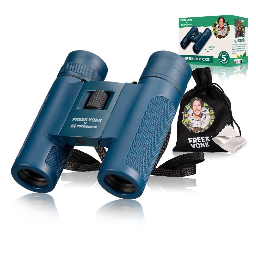 Freek Vonk x BRESSER - Verrekijker voor Kinderen - 10x25 - Blauw