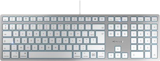 Cherry KC 6000C For Mac Toetsenbord USB AZERTY Frans Zilver