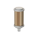 Riegler LX 01 krachtige geluiddemper, aluminium, geperforeerde plaat verzinkt, G 1/8