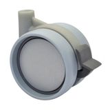 WAGNER Design 01006701 Meubelrol/zwenkwiel/dubbele wielen, zacht, diameter 75 mm, bouwhoogte 90 mm, vergrendeling, zilver, draagkracht 50 kg