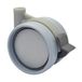 WAGNER Design 01006701 Meubelrol/zwenkwiel/dubbele wielen, zacht, diameter 75 mm, bouwhoogte 90 mm, vergrendeling, zilver, draagkracht 50 kg