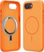 kwmobile Schokabsorberend telefoonhoesje voor Apple iPhone 17e / iPhone 16e — TPU-bumper met verhoogde rand, MagSafe-compatibel — oranje