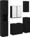 vidaXL Badkamermeubel Set 5-delig Zwart Eiken 64,5 x 33,5 x 59 cm