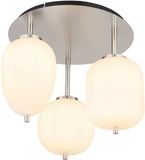 Globo Blacky I Plafondlamp Wit Glas Ø 46cm E14