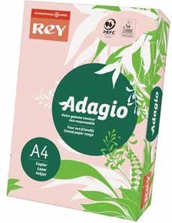 Adagio gekleurd papier A4 80 gram 500 vel roze