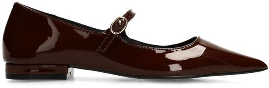 Sacha - Dames - Bruine lak ballerina's - Maat 36