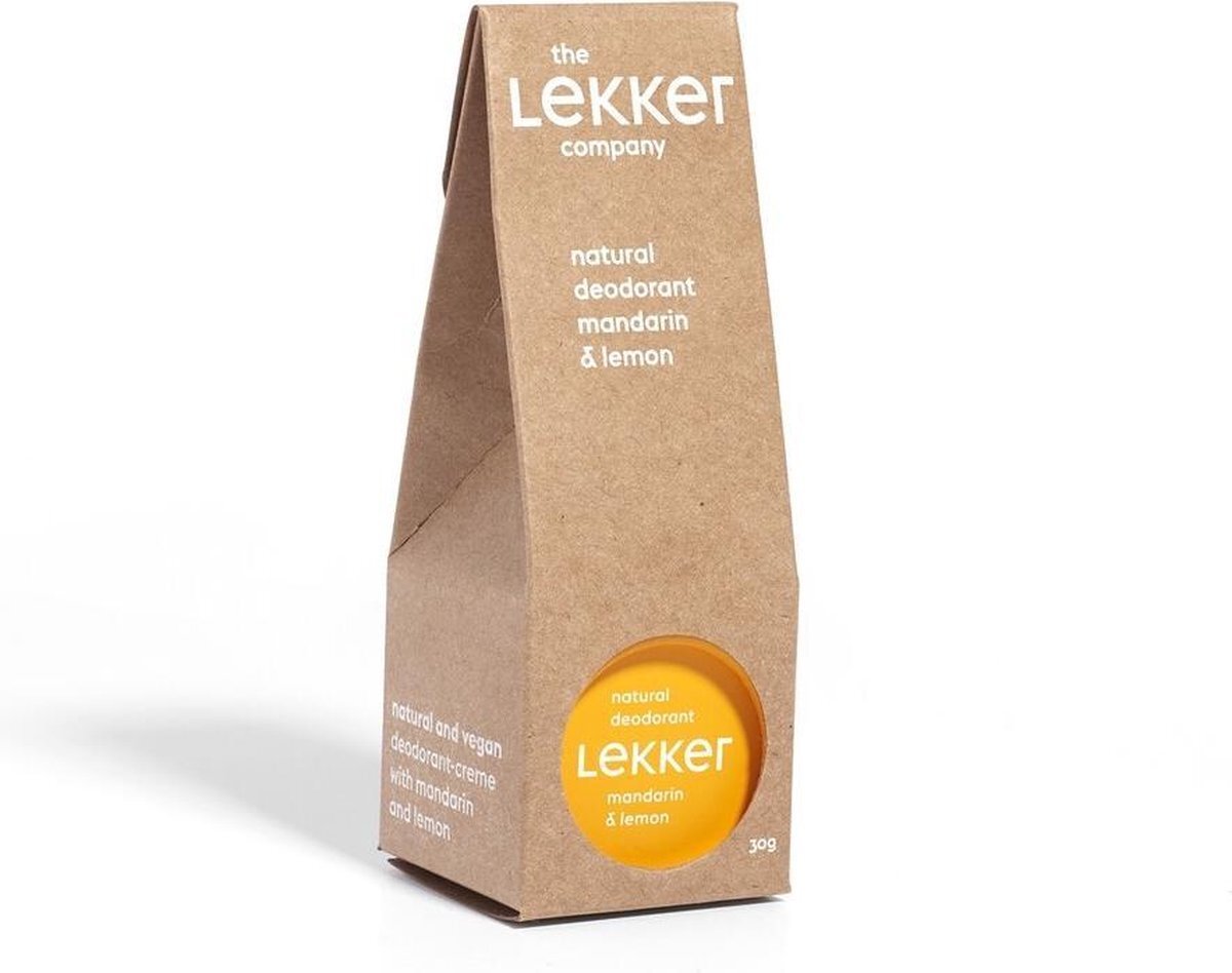 The Lekker Company - 2 x 30 ml Deodorant - Mandarijn en Citroen - 60 ml - half jaar gebruik