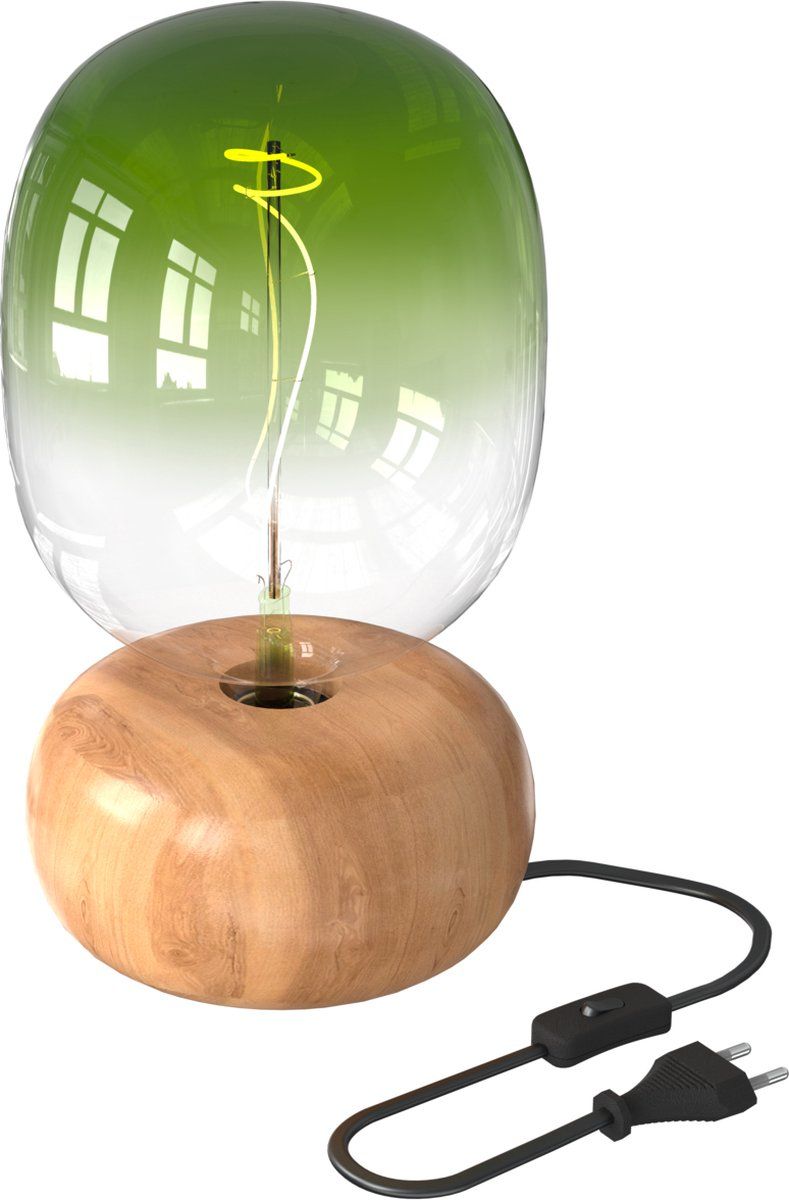 Calex Tafellamp Rond - Hout - E27 Fitting - Excl. Lichtbron