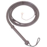 Indiana Jones Stijl 8 Voet 8 Vlecht Donkerbruin Lederen Paardensport Bullwhip Echt Echt Koeienhuid Lederen Bull Zweep