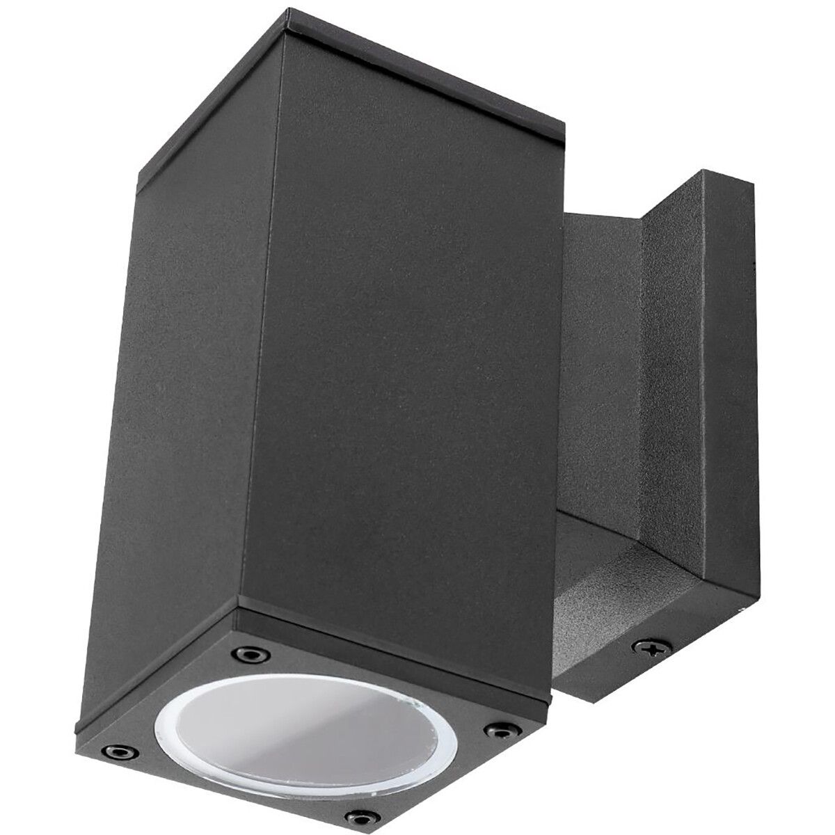 BES LED Aigi Wally Down Buitenlamp - GU10 - 1-lichts - Mat Zwart - Vierkant - Aluminium - 106cm