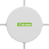 LEDatHOME - Plafondkap cylindrique métallique à 4 côtés – boîte de jonction – blanc mat