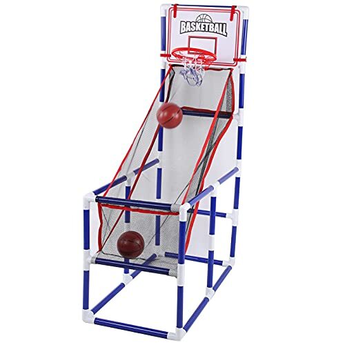 needlid Basketbal HoopToy, Duurzaam DIY Plastic Grappig Prachtig Sport Basketbalspel voor DIY voor Kinderen voor Jongens om te spelen en te oefenen!(Schiettafel (2 goals))