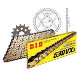 Kettingset DID Kettingset staal 530VX3 / 98 klinkslot voor Kawasaki Z J 250 cc bj. 1981-1982