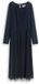 Tom Tailor Midi-meshjurk met patroon - Maat 36 - small blue wave print