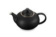 Le Creuset aardewerken theepot met roestvrijstalen thee-ei, 1,3 l, Matte Black