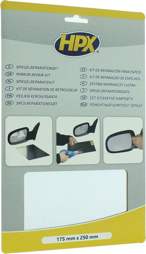 Spiegelreparatiekit 175mm x 250mm - Zilver