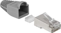 Allteq RJ45 stekker + tule - Cat 5e - Grijs - 10 stuks