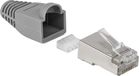Allteq RJ45 stekker + tule - Cat 5e - Grijs - 10 stuks
