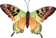 Pro Garden Wanddecoratie vlinder - oranje - 49 x 34 cm - metaal - muurdecoratie / schutting / tuin