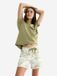 Triumph Langer Boxer Red Label Mix & Matchs Vrouwen Gebloemd Katoen Jersey Groen
