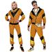W WIDMANN MILANO Party Fashion - Trainingspak jaren 80 luipaard, joggingpak, retrostijl, badknoop-outfit