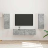 Maison Exclusive - Ensemble meuble TV, 2 pièces, couleur béton, panneau de particules