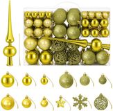 vidaXL Kerstballenset - Lichtgroen - 111 stuks - 6 cm