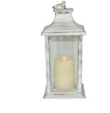 DUE ESSE CHRISTMAS SRL Lantaarn met witte kaars 30 cm