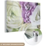 MuchoWow® Glass Painting 180x120 cm - Acrylic Glass Painting - Flowers - Roses - Nature - Photo on Glass - Paintings